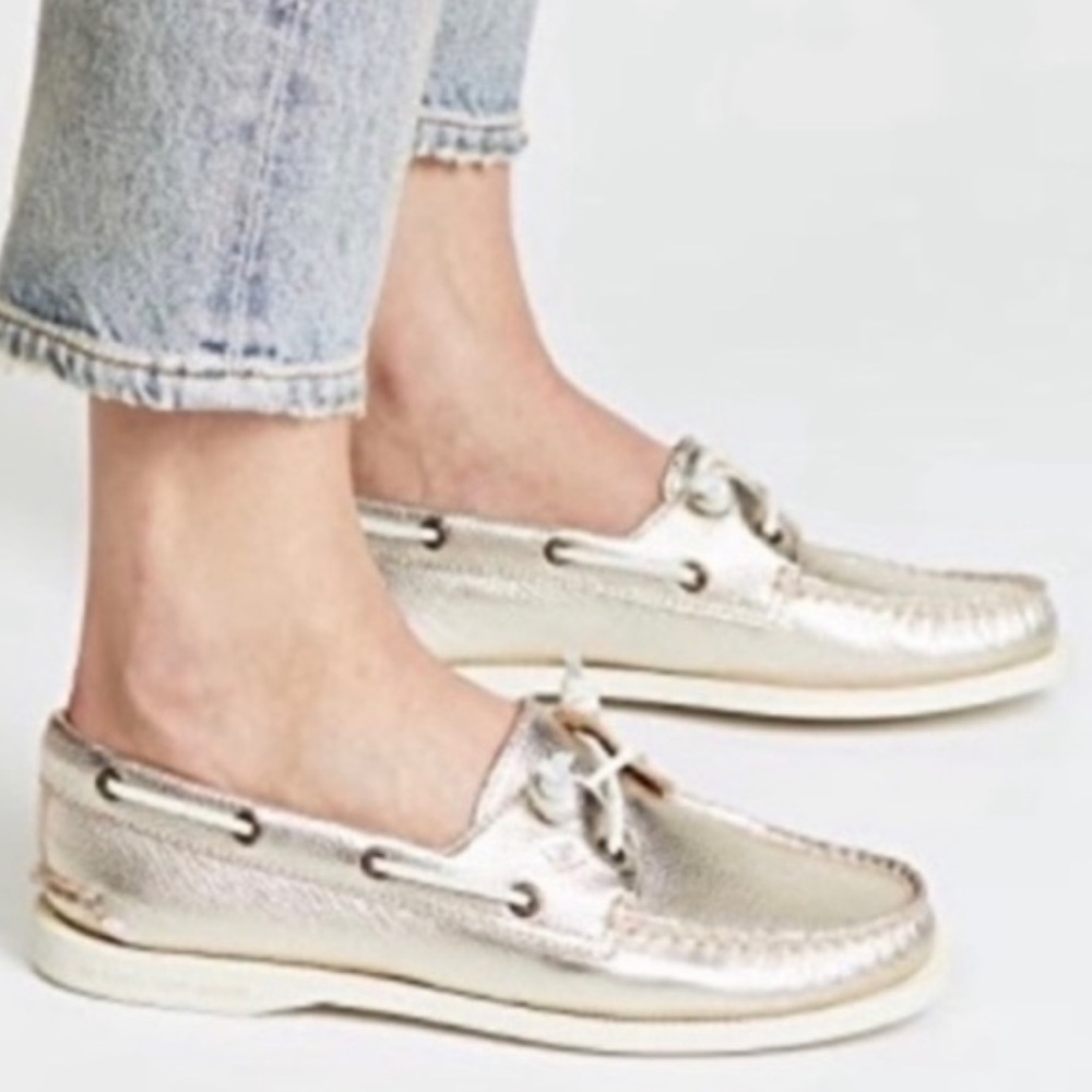 Sperry Topsider Women's Metallic Boat Shoes 7 - Picture 1 of 10